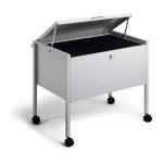 Durable ECO Locking Lid Suspension File Trolley - for 80 A4 Folders - Grey 309810