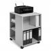 Durable 6 Shelve Office Filing Storage Trolley on Wheels - 75cm Grey 