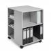 Durable 6 Shelve Office Filing Storage Trolley on Wheels - 75cm Grey 311310