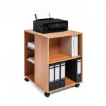 Durable 6 Shelve Office Filing Storage Trolley on Wheels - 75cm Beech 311347