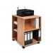 Durable 6 Shelve Office Filing Storage Trolley on Wheels - 75cm Beech 