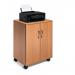 Durable 2 Door Office Filing Storage Trolley on Wheels - 75cm Beech 