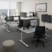 Durable Felt Desk Divider Panel - Visual Acoustic Privacy Partition 120cm - Grey 313458