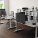 Durable Felt Desk Divider Panel - Visual Acoustic Privacy Partition 160cm - Grey 313558