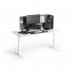 Durable Felt Desk Divider Panel - Visual Acoustic Privacy Partition 160cm - Grey 313558