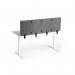 Durable Felt Desk Divider Panel - Visual Acoustic Privacy Partition 160cm - Grey 313558