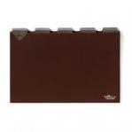 Durable 5 Part Tab Guide Cards Index Dividers - 25 Pack - Landscape A4 - Brown 314111
