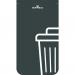 Durable 55L General Waste Bin - Sheet Steel Recycling Separation Bin - DURASORT® 321357