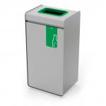Durable 55L Glass Waste Bin - Sheet Steel Recycling Separation Bin - DURASORT® 321405