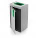 Durable 55L Glass Waste Bin - Sheet Steel Recycling Separation Bin - DURASORT® 321405