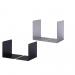 Durable Premium Heavy Duty Small Metal Shelf Bookends - 2 Pack - Black 