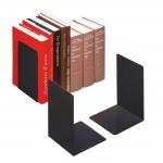 Durable Premium Heavy Duty Large Metal Shelf Bookends - 2 Pack - Black 324401