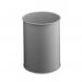 Durable Metal Round Waste Bin - Scratch Resistant Steel - 15L - Grey 