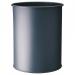 Durable Metal Round Waste Bin - Scratch Resistant Steel - 15L - Charcoal Grey 