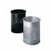 Durable Round Metal Perforated Waste Bin - Scratch Resistant Steel - 15L Black 