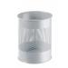 Durable Round Metal Perforated Waste Bin - Scratch Resistant Steel - 15L Grey 331010