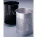 Durable Round Metal Perforated Waste Bin - Scratch Resistant Steel - 15L Silver 