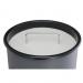 Durable Round Metal Waste Bin with Integrated Sand Ashtray - 17L - Black 