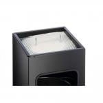 Durable Square Metal Waste Bin with Integrated Sand Ashtray - 17L - Black 333101