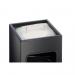 Durable Square Metal Waste Bin with Integrated Sand Ashtray - 17L - Black 