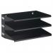 Durable 3 Compartment Labelled Metal Document Filing Letter Tray - A4 Black 335901