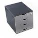 Durable COFFEE POINT Modular Lockable Storage Box 4 Drawer Organiser - Grey 