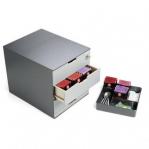 Durable COFFEE POINT Storage Box 4 Drawer Coffee Station Unit Complete with Accessories Pack of 1 338558