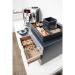 Durable COFFEE POINT Food-Safe Plastic Draw Organiser Storage Divider - Grey 