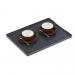 Durable COFFEE POINT Food-Safe Tea Serving Tray Compact for Draws - Grey 