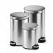 Durable Round Stainless Steel Pedal Bin - 5 Litre - Silver 