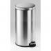 Durable Round Stainless Steel Pedal Bin - 30 Litre - Silver 