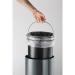 Durable Gloss Finish Round Metal Pedal Bin - 5 Litre - Charcoal Grey 