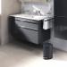 Durable Gloss Finish Round Metal Pedal Bin - 5 Litre - Charcoal Grey 