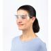 Durable Eye Protection Safety Glasses PPE with Replacable Visor - 25 Pack - Grey 