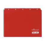 Durable 5 Part Alphabetical A-Z Reinforced Index Dividers - A5 Landscape - Red 365003