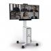 Durable COWORKSATION Smart Mobile TV Stand on Wheels - 19 - 65in White 