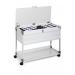 Durable Locking Lid Suspension File Trolley - for 100 A4 Folders - Grey 