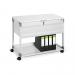 Durable Locking Lid Suspension File Trolley - for 100 A4 Folders - Grey 