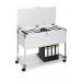 Durable Locking Lid Suspension File Trolley - for 100 A4 Folders - Grey 