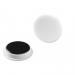 Durable Strong Circular Button Magnets for Fridge Memos - 20 Pack - 37mm - White 