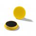 Durable Strong Round Button Magnets for Fridge Memos - 20 Pack - 37mm - Yellow 