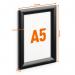 Durable Aluminium Snap Frame Retail Clip Poster Holder Notice Board - A5 Black 479501