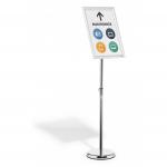 Durable Floor Stand with Aluminium Snap Frame Menu Poster Display - A3 479923