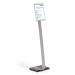 Durable INFO SIGN Aluminium Display Panel Info Floor Stand A4 - 1.18m - Silver 481223