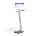 Durable INFO SIGN Aluminium Display Panel Info Floor Stand A3 - 1.25m - Silver 