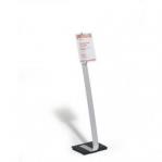 Durable Crystal Sign Stand A4 Silver - Pack of 1 481823