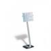 Durable CRYSTAL SIGN Aluminium Display Panel Floor Stand A3 - 1.25m - Silver 