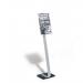 Durable CRYSTAL SIGN Aluminium Display Panel Floor Stand A3 - 1.25m - Silver 481923