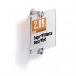 Durable Crystal Door Sign 105x105mm Transparent - Pack of 1 482019