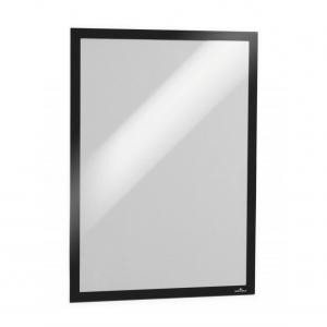 Durable DURAFRAME Self Adhesive Magnetic Signage Frame - A3 Black